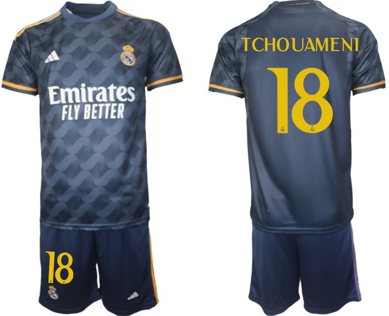 Men 2023-2024 Club Real Madrid away blue 18 Soccer Jersey